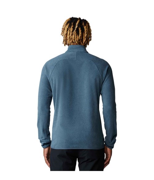 Mountain Hardwear Men's Microchill 1/4 Zip Pullover, Montauk Blue Heather