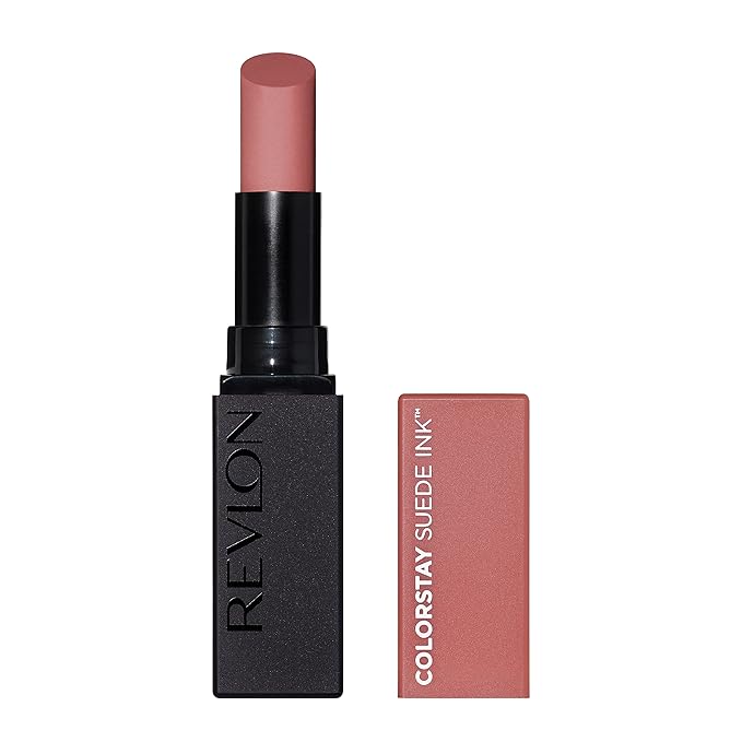 Revlon Lipstick, ColorStay Suede Ink, Built-in Primer, Stocking Stuffer for Women, Waterproof, Smudge-proof, Matte Color, 001 Gut Instict, 0.09 oz