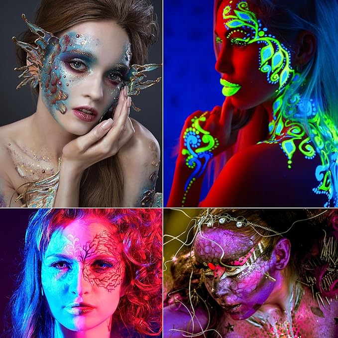42 Colors Bruise Wheel for Special Effects,Halloween Face Body Paint SFX Makeup,Light Green Witch Zombie Gamora Face Body Paint Oil Based Cosplay Theatrical Halloween Makeup Kit