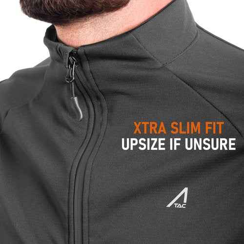 ACE Jackal Softshell Jacket - Tactical Outdoor Jacket for Airsoft & Paintball - Water-Repellent Softshell Layer - Black - L