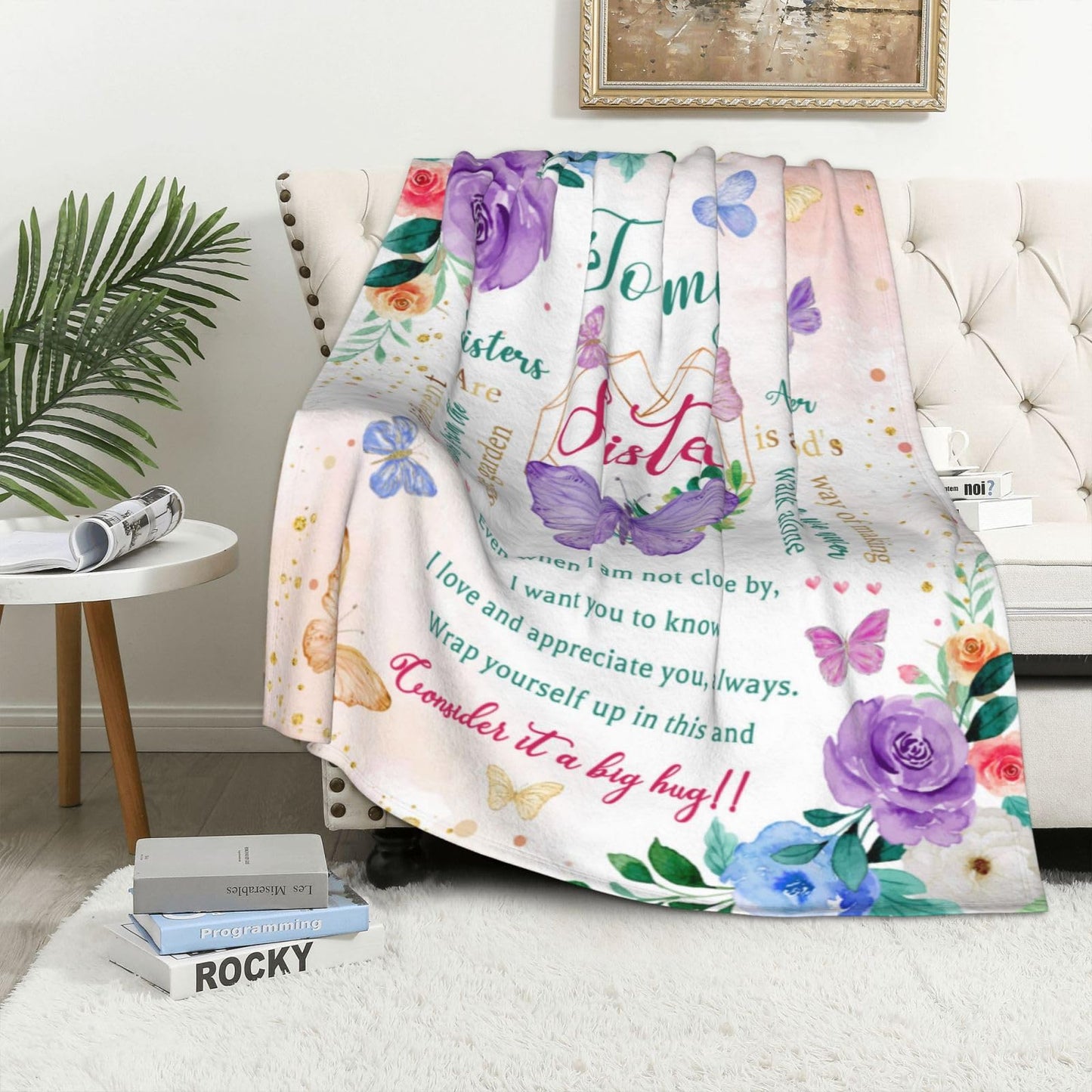 Sisters Gifts from Sister, Sister Birthday Gift Ideas, Best Gifts for Sisters from Brother, Birthday Gifts for Sister Adult, Unique Gift for Sisters, to My Sister Gifts Throw Blanket 60" x 50"