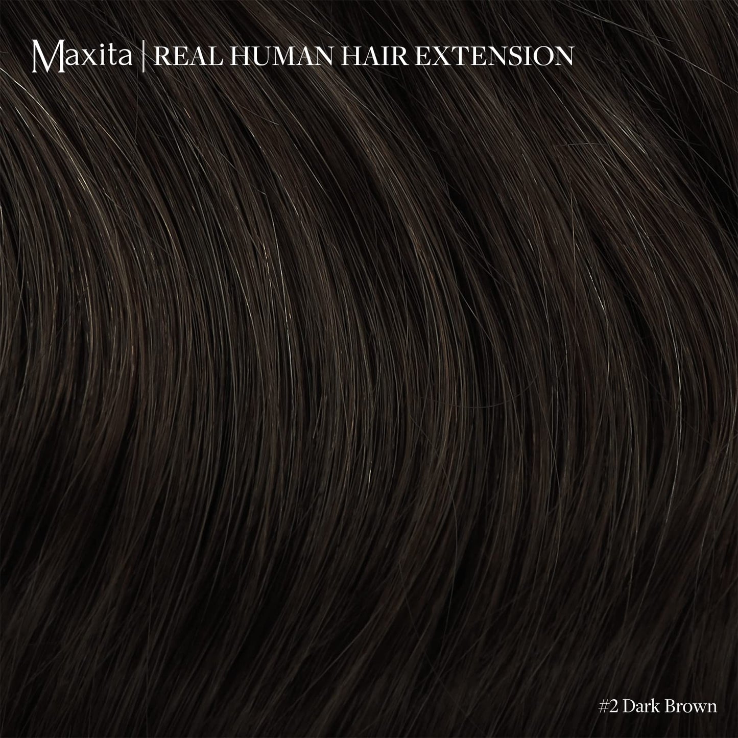 MAXITA Remy Human Hair Seamless Clip in Extensions, 22 Inch 7PCS Dark Brown,15Og Thick Invisible Natural Straight Hair Extension