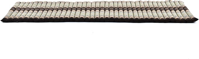 Leewadee - Foldable Floor Mattress - Japanese Roll Up Futon -Trifold Tatami Mat- Guest Floor Bed - Camping Mattress - Thai Massage Mat, Kapok Filled, 75 x 28 inches, Brown