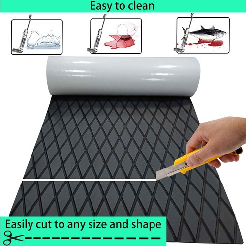 LSS laidi Boat Flooring EVA Foam Boat Decking Faux Teak Marine Sea Deck Non-Slip Mat for Decking Yacht Motorboat Fishing Boat Surfboard,102.4"/94.5"/86.6"/x 37.4"