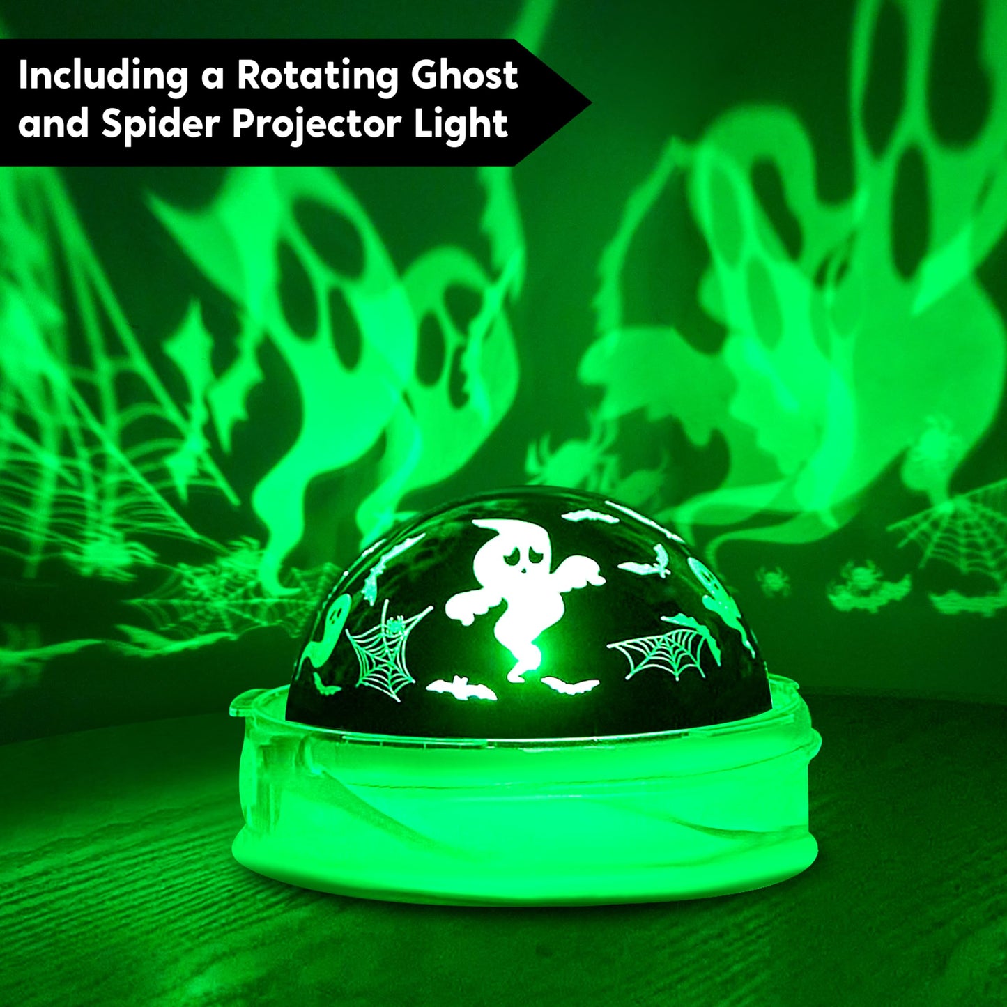 Joiedomi 6 Ft Halloween Inflatable Witch and Cauldron Decoration with Projecting Rotating Green Ghost Light, Inflatable Yard Decor Blow Up with Build-in LEDs for Halloween Party Indoor, Outdoor Decor