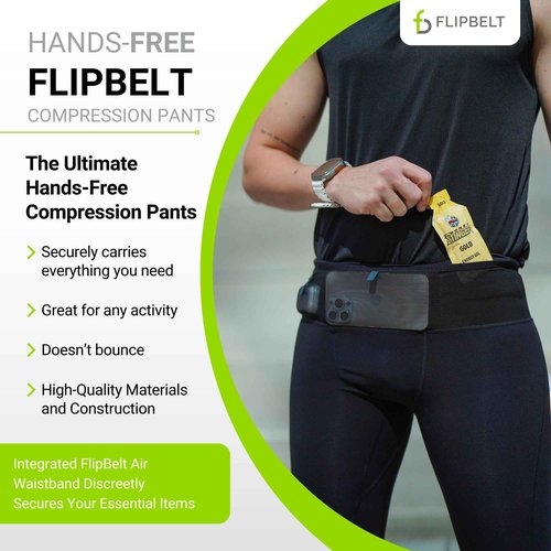 FlipBelt Mens Compression Pants Black x-Large