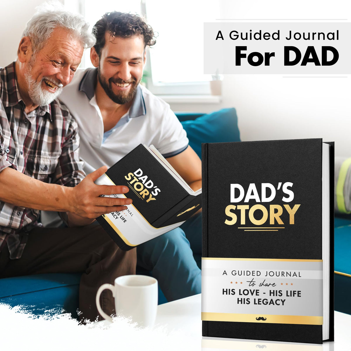 Dad's Story: Gifts for Dad – Guided Journal for Fathers to Share Their Life & Love, Memory Keepsake Book for Dad from Daughter or Son, Father’s Day, Birthday, Christmas & Retirement Presents for Dad