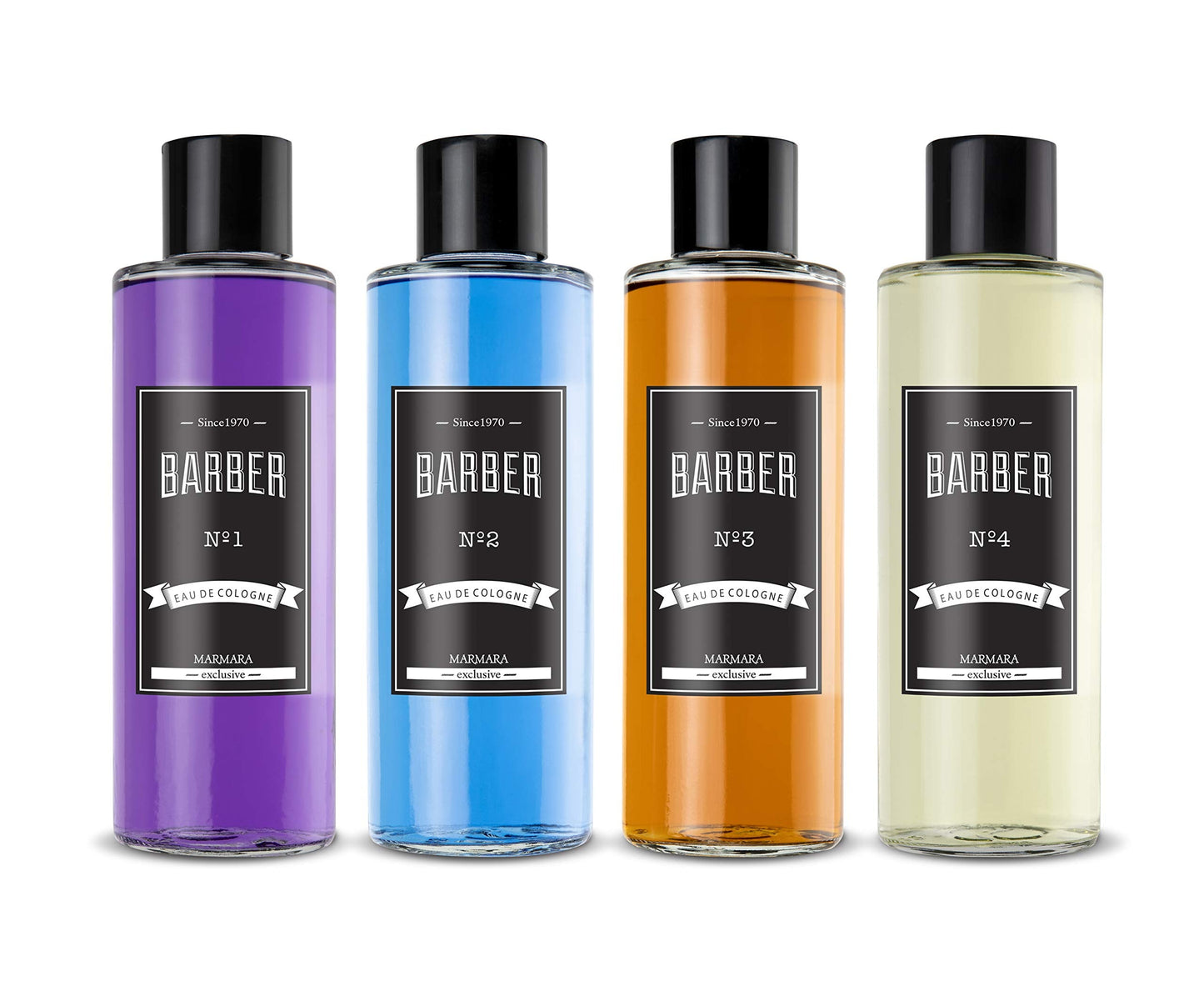 Marmara Barber Cologne - Best Choice of Modern Barbers and Traditional Shaving Fans Glass Bottle (500 ml, No4)