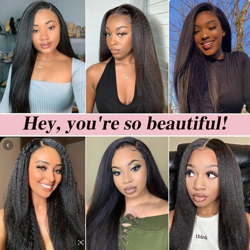 Condescension Human Hair Bundles 16 18 20 Inch Kinky Yaki Wave Human Hair Bundles Unprocessed Brazilian Virgin Quick Weave Hair for Black Women