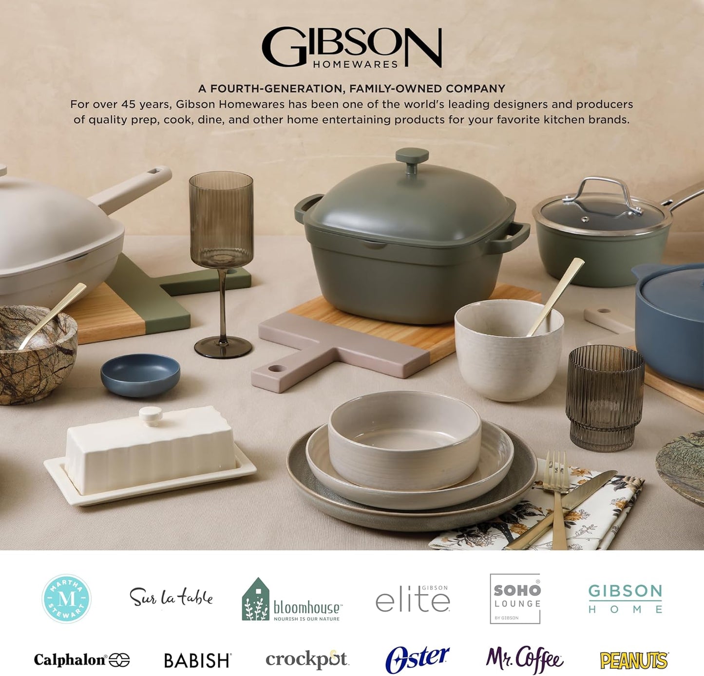 Gibson Elite Rhinebeck 16-Piece Double Bowl Dinnerware Set, Service for 4 – White and Black Stoneware Plates and Bowls