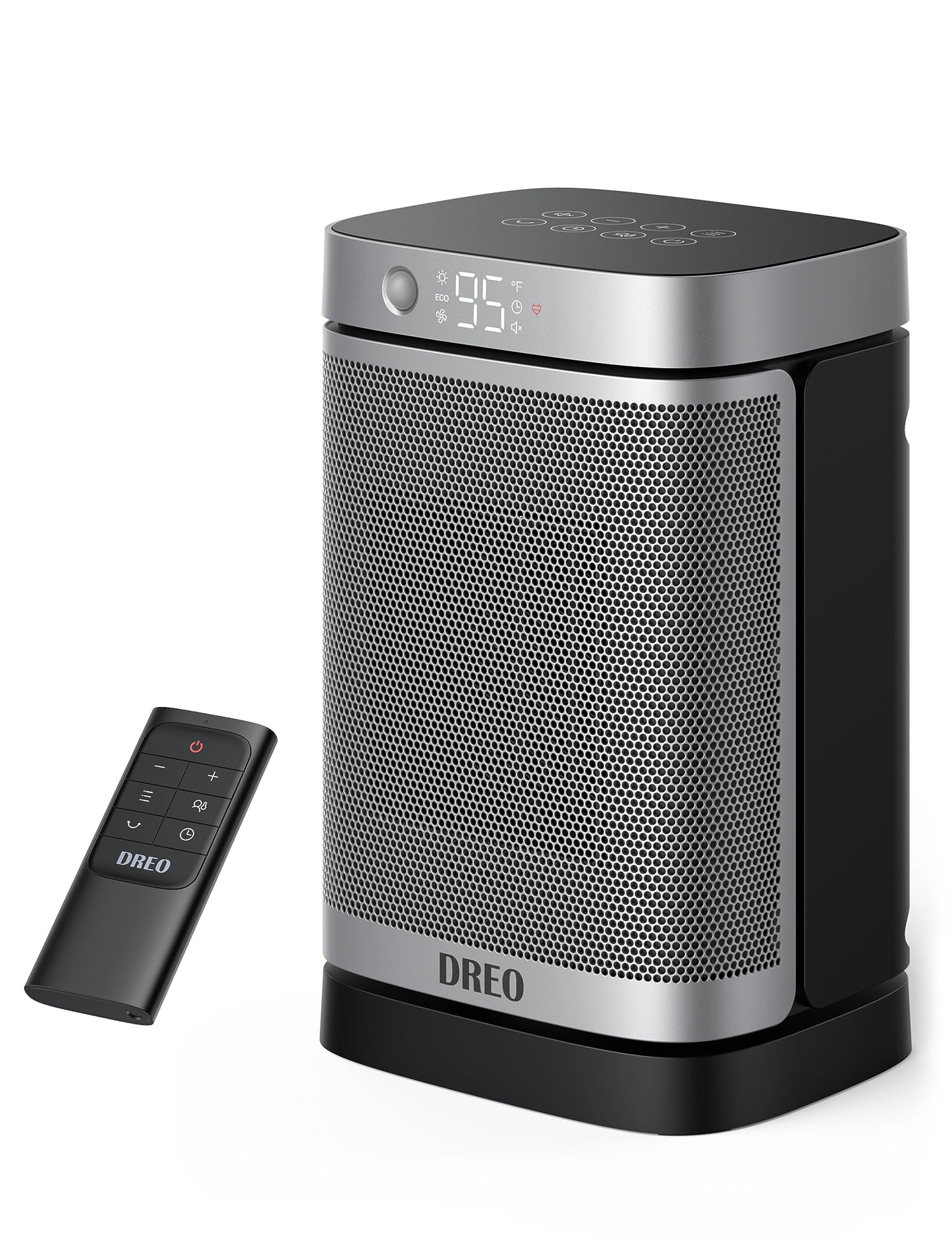 Dreo Space Heater with Motion Sensor, 2022 Upgraded 1500W Electric Heater with 70 Oscillating, Digital Thermostat, Remote Contro