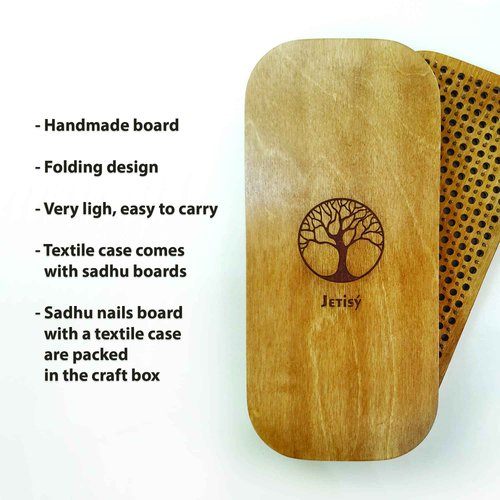 Sadhu Board for Yoga Practice, Handmade Wooden Board with Nails for Standing on Feet, Sadhu Practice Wood Board with Galvanized Nails, Relaxation Board for Acupuncture Massage, Yoga Gift