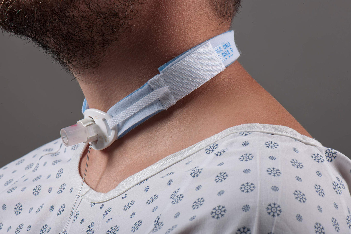 Dale Medical 240 Tracheostomy Tube Holder 1" Wide Neckband, Fits Up to 19.5" Neck, Blue (10 Count)