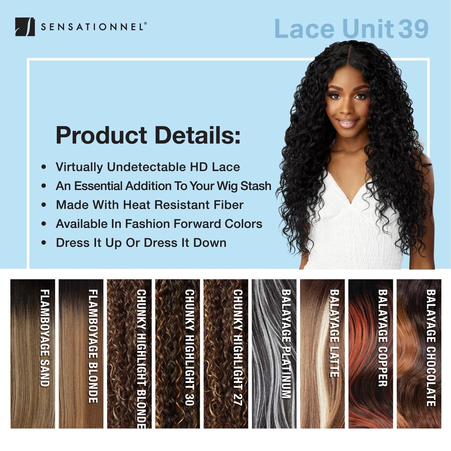 Sensationnel Synthetic Hair Dashly Hd Lace Front Wig - Lace Unit 39 (BALAYAGE LATTE)