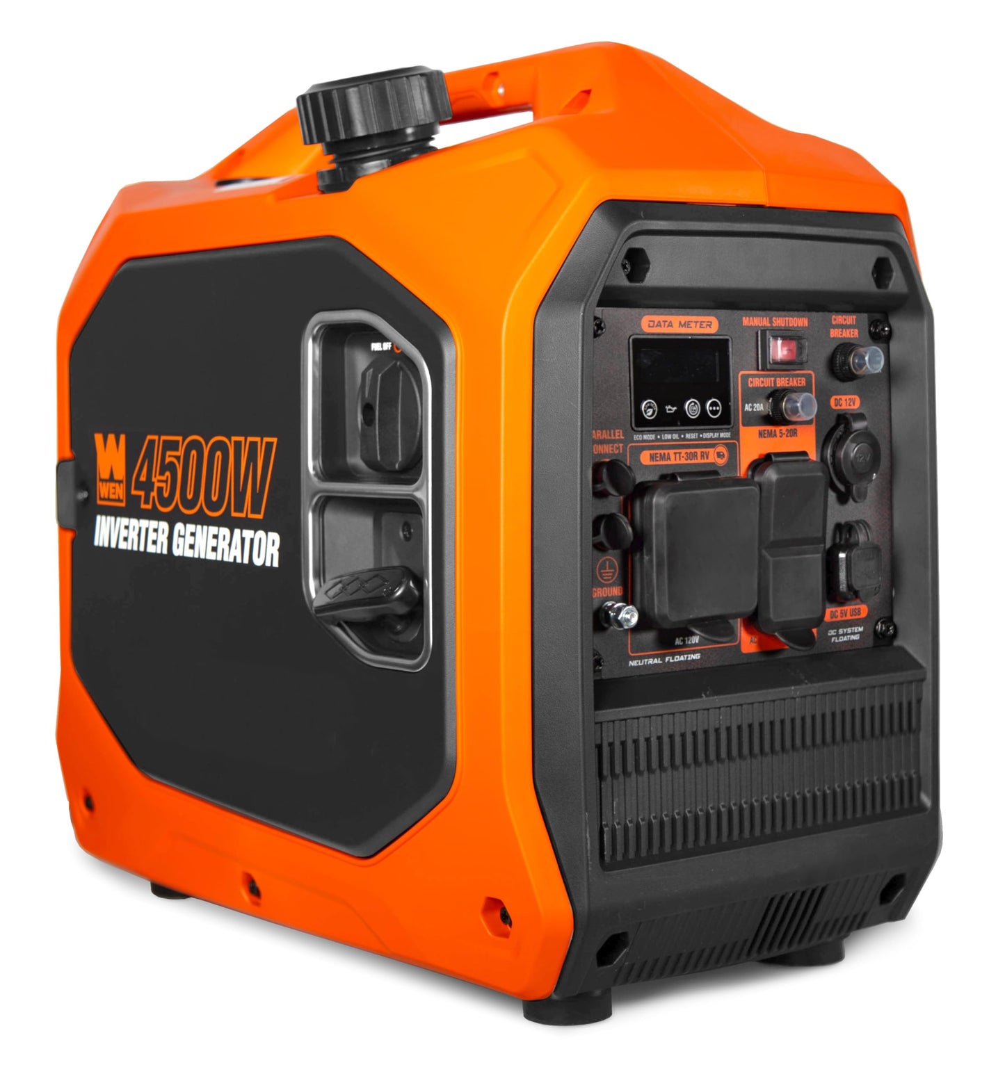 WEN 4500-Watt Inverter Generator, RV-Ready, Quiet, Portable, and Lightweight with Fuel Shut Off (56432i)