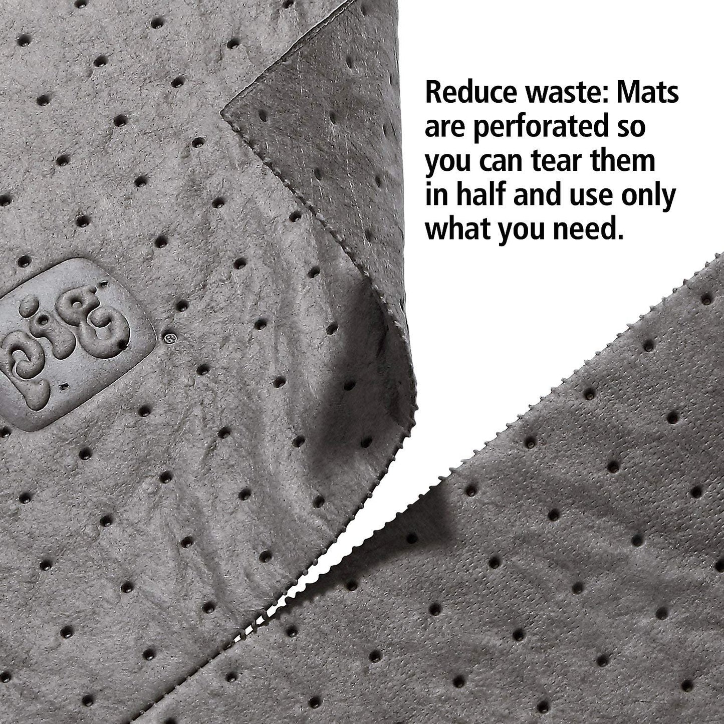 PIG Absorbent Mat Roll for Oil and Other Liquids - 1 Mediumweight Mat Roll - 10" x 25' - Absorbs up to 1.75 Gallons per Roll - PM50572
