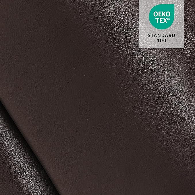 MCombo Oversized Power Lift Recliner Chair with Extended Footrest, Extra Wide 27.2" for Big and Tall Elderly People, Faux Leather R7289 (Dark Brown, Medium-Oversize)