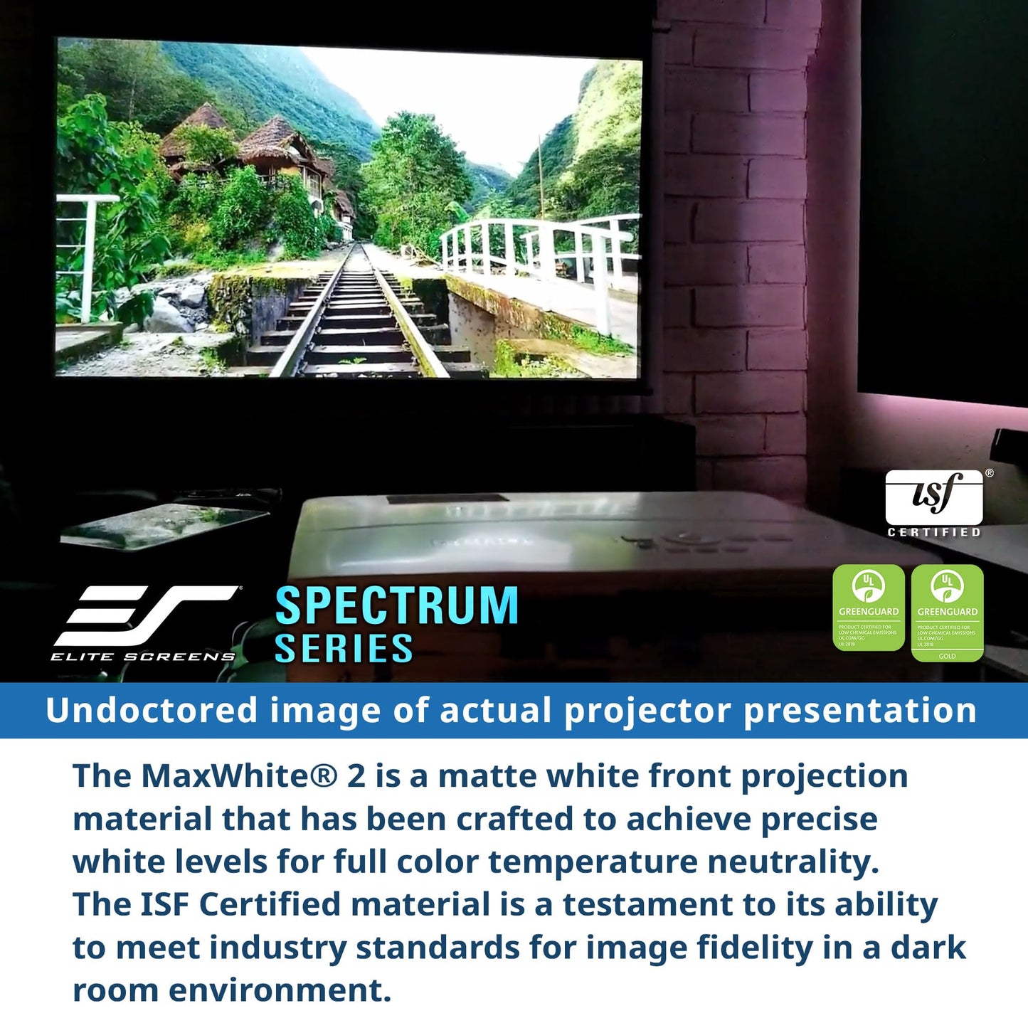 Elite Screens 84" Spectrum Electric Motorized Projector Screen, Movie Home Theater Gaming, Black Case, ELECTRIC84H2
