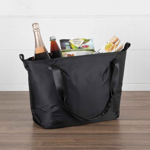 PICNIC TIME NCAA Ohio State Buckeyes Tarana Cooler Bag Tote Made with Recycled Materials, Soft Cooler Tote Bag, Upcycled Picnic Cooler, (Carbon Black)