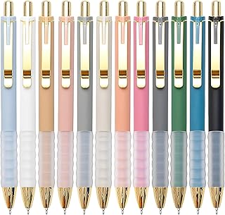 Linbsunne Ballpoint Pens Black Medium Point 1mm Pen with Super Soft Grip Ball Point Pen for Men Women Retractable Pens (go...