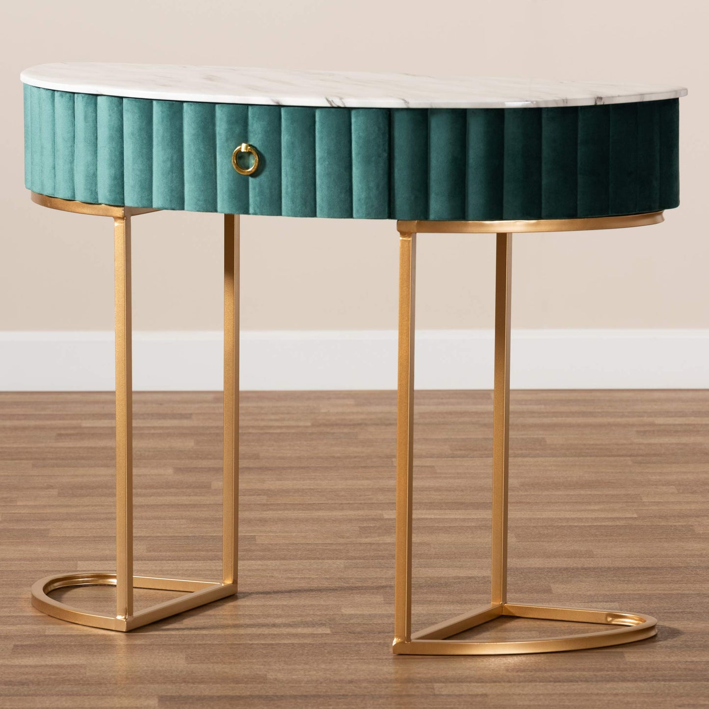 Baxton Studio Console Tables, Green/Gold