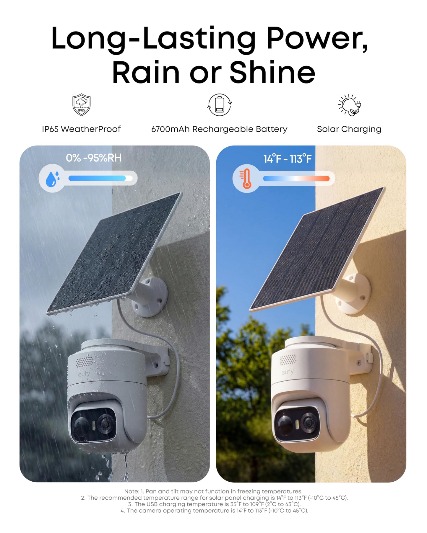 eufy Security eufyCam C37 4-Cam Kit, Security Cameras Wireless Outdoor, 360ยฐ AI Tracking with Pan and Tilt, 2K Solar Cameras, HomeBase Mini, Facial Recognition, No Monthly Fee, Color Night Vision