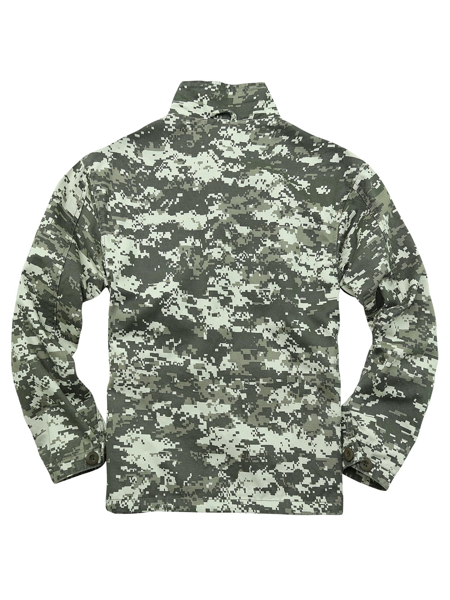 AKHKING Men's Camo Jacket M65 BDU Military Field Jacket Cotton Tactical Combat Army With Multi-Pockets Coat M