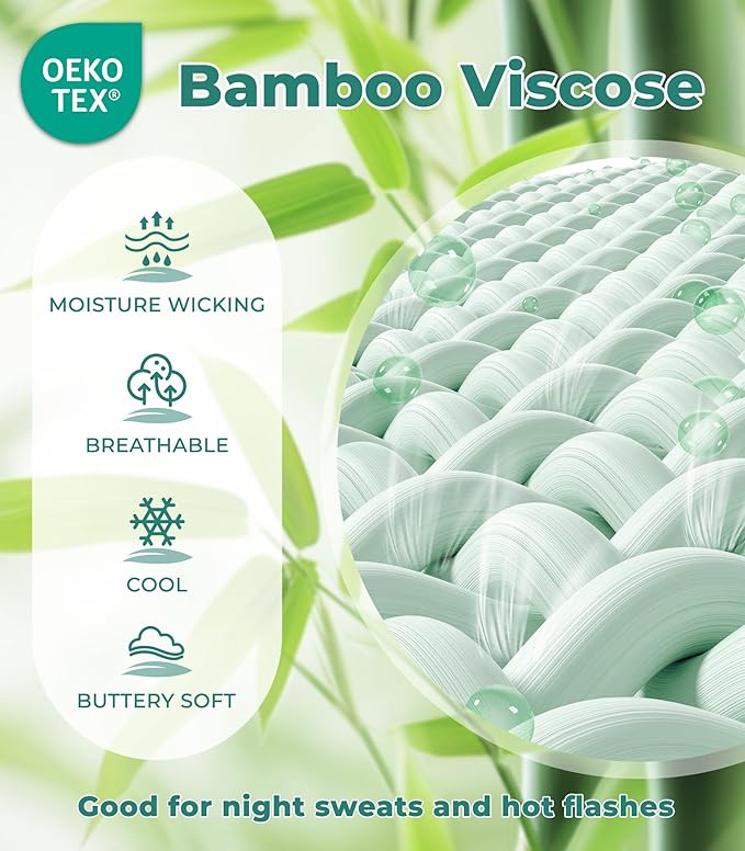 NACHILA Pajamas for Women-Viscose from Bamboo, Ribbed Racerback Tank Top Sexy Split Shorts Pajama Sets Cooling Sleep Cami Pjs