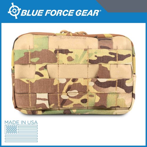 Blue Force Gear MOLLE Admin Pouch - EDC Pouch, Durable USA-Made MOLLE Accessories - Black - 1 x 8 x 5.5 Inches