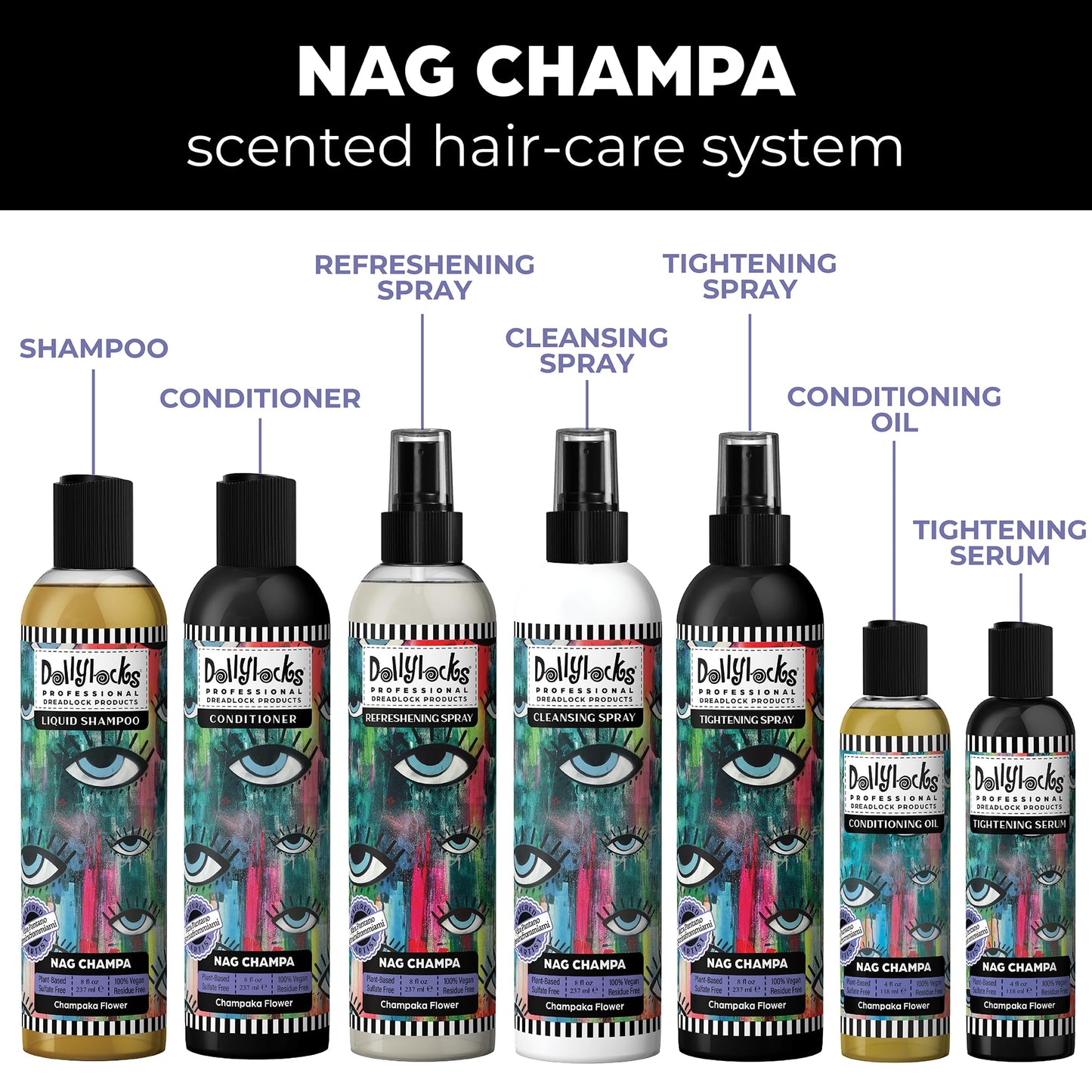 Dollylocks Cleansing Spray - Residue-Free Dreadlock In-between Wash Day Cleansing Spray for Locs & Braids, Plant-Based & Vegan (