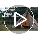 Hot Tent Stove,AVOFOREST Wood Burning Stove,Small Wood Stove with 7 Stainless Chimney Pipes for Outdoor Heating & Cooking,...