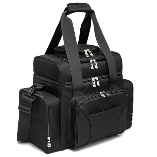Extra Large Cooler Bag (15x12.5x9 in) with Leakproof Hard Liner. Two Insulated Compartment, Heavy Duty Fabric, Thick Insulation, Reinforced Stiches, Multiple Pockets, Durable Zipper.