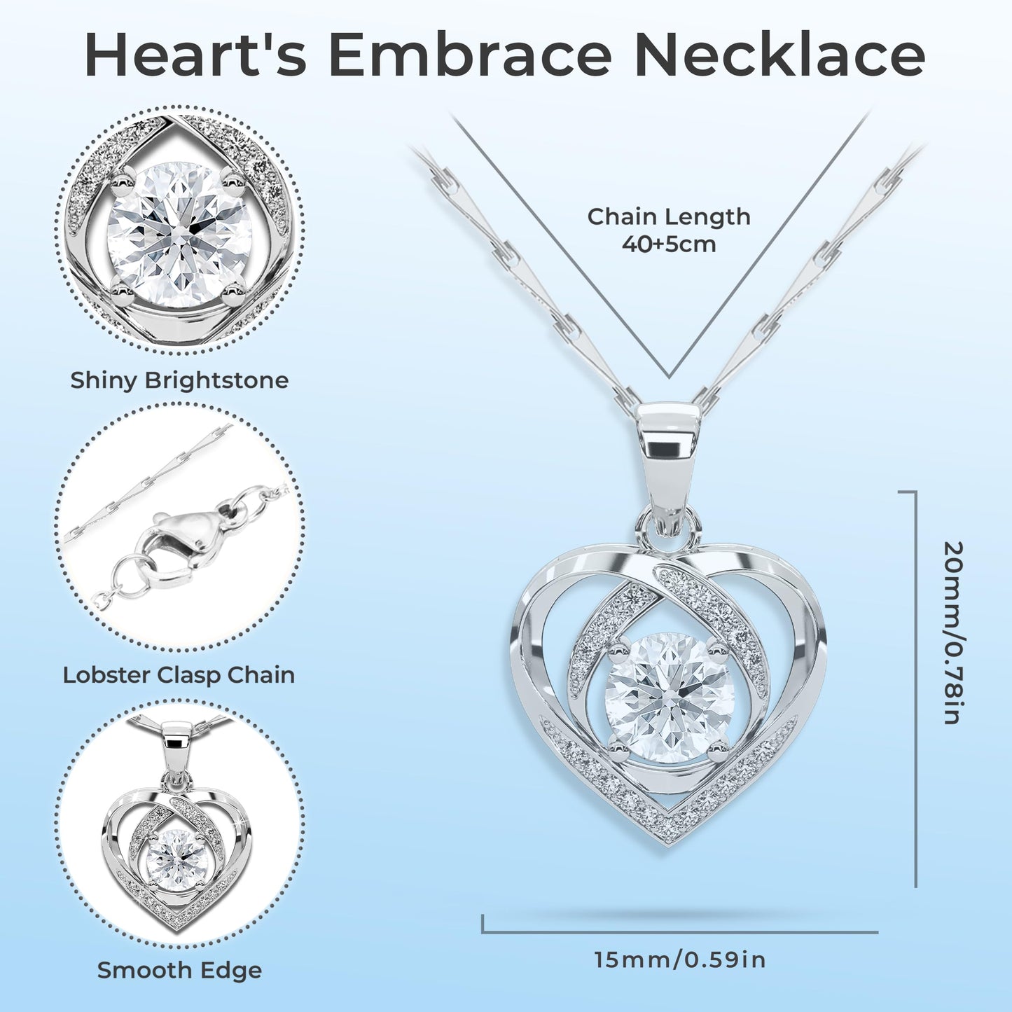 LAZYGIFT To My Beautiful Wife Necklace Mothers Day Present for Her| Soulmate Anniversary or Birthday Jewelry Gift From Husband| Hot Doe White Gold Cz Necklace
