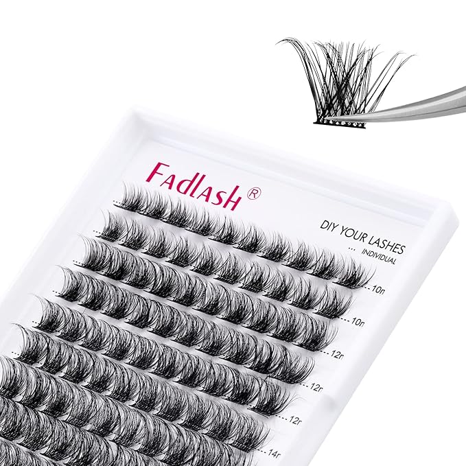 Individual Lashes 120pcs D Curl Lash Clusters Mixed Length Individual Lash Extensions Cluster Lashes DIY Lash Extension Supplies Eyelash Clusters (F1-0.07D, 10-16mm)