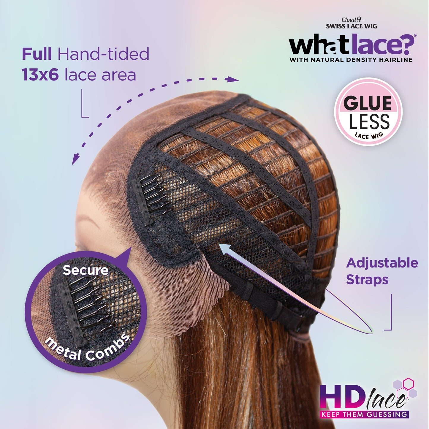 Sensationnel What Lace 13X6 Wigs - Deyla Lacefrontal Hand Tied Glueless Synthetic With Natural Density Preplucked Hairline (BEIG