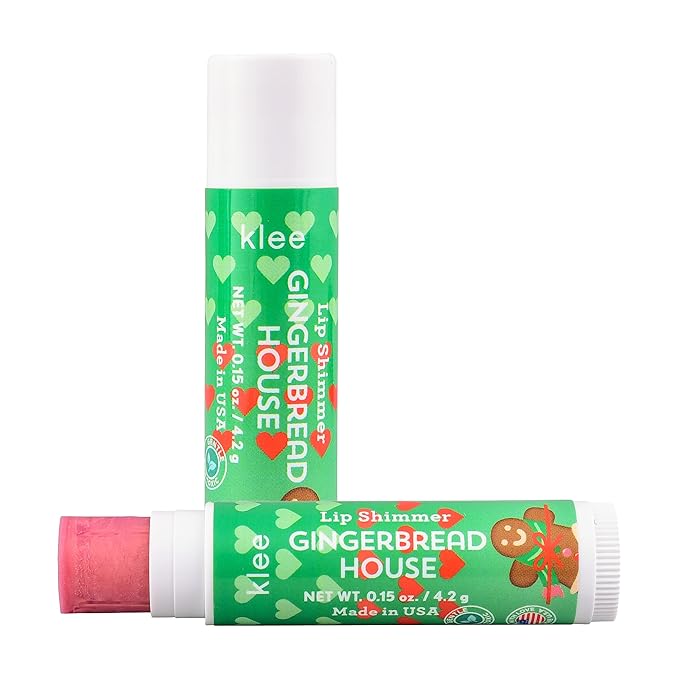 Klee Naturals Holiday Makeup Kit. Gentle and Non-Toxic. Perfect for Kids and Tweens. Made in USA. (Snazzy Santa)