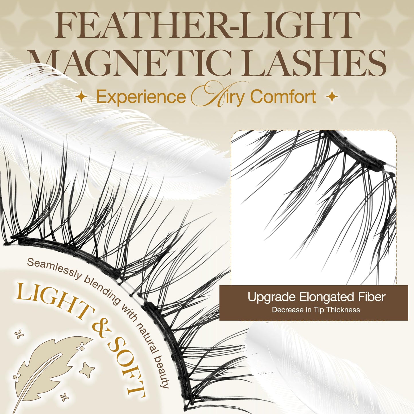 LASHVIEW Magnetic Eyelashes Natural Look, Reusable Manga Magnetic Lashes Kit with Applicator, No Glue Needed Magnetic Eyelashes