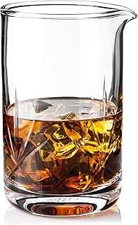 Cork & Mill Cocktail Mixing Glass - Large 24 oz Crystal Cocktail Mixer for Old Fashioneds, Manhattans and Other Stirred Wh...