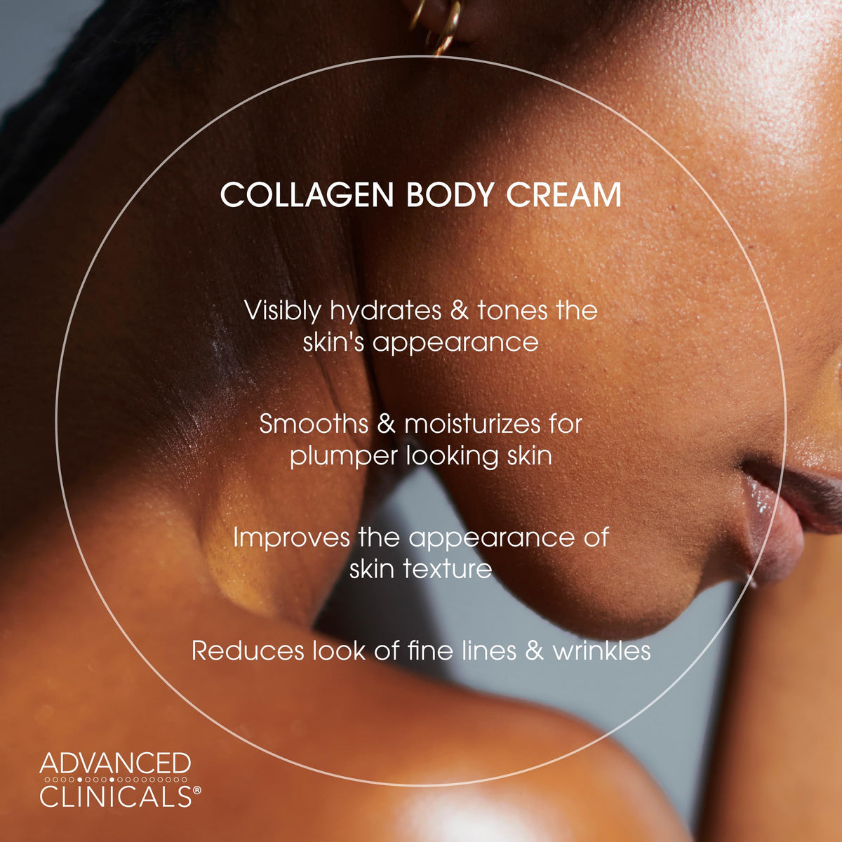 Advanced Clinicals Collagen Body Oil + Unscented Collagen Cream Body Lotion & Face Cream 2PC Beauty Skin Care Set For Women & Me