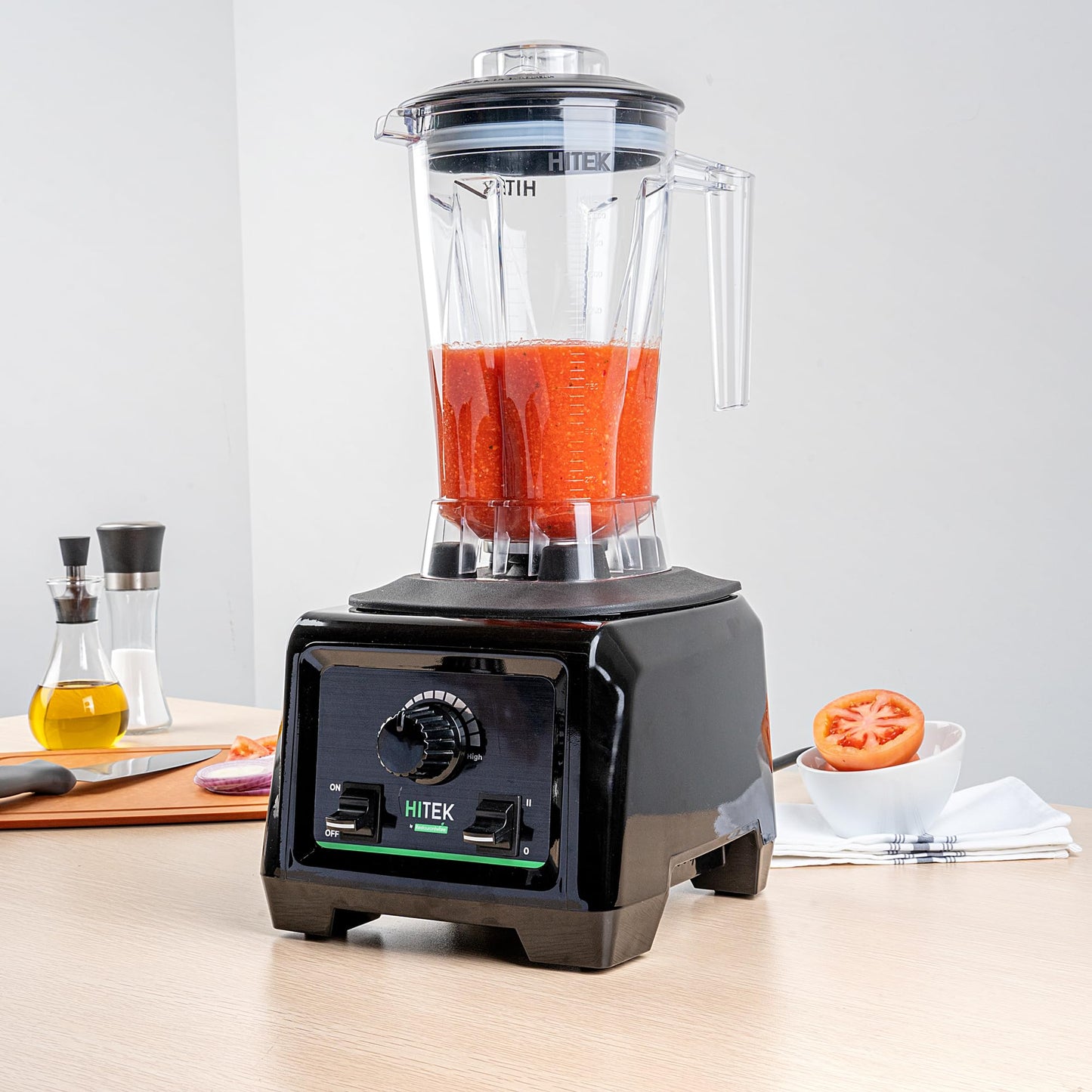Restaurantware-Hi Tek 3 HP Commercial Blender, 1 Variable Speed Heavy-Duty Blender - 64-Ounce Tritan Jar, Toggle Control, White Plastic, Industrial, 3 HP Motor