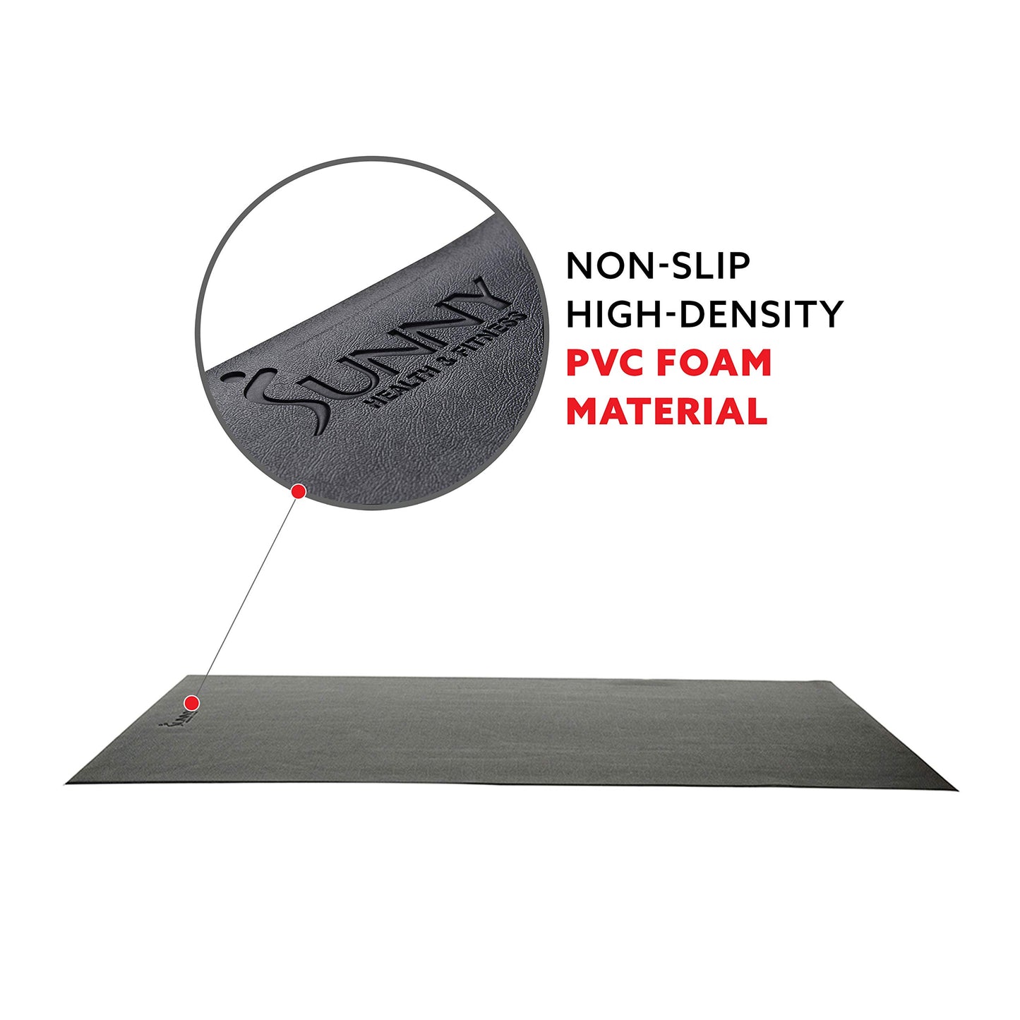 Sunny Health & Fitness Foldable Manual Walking Treadmill, Gray SF-T1407M + Home Gym Foam Floor Protector Mat