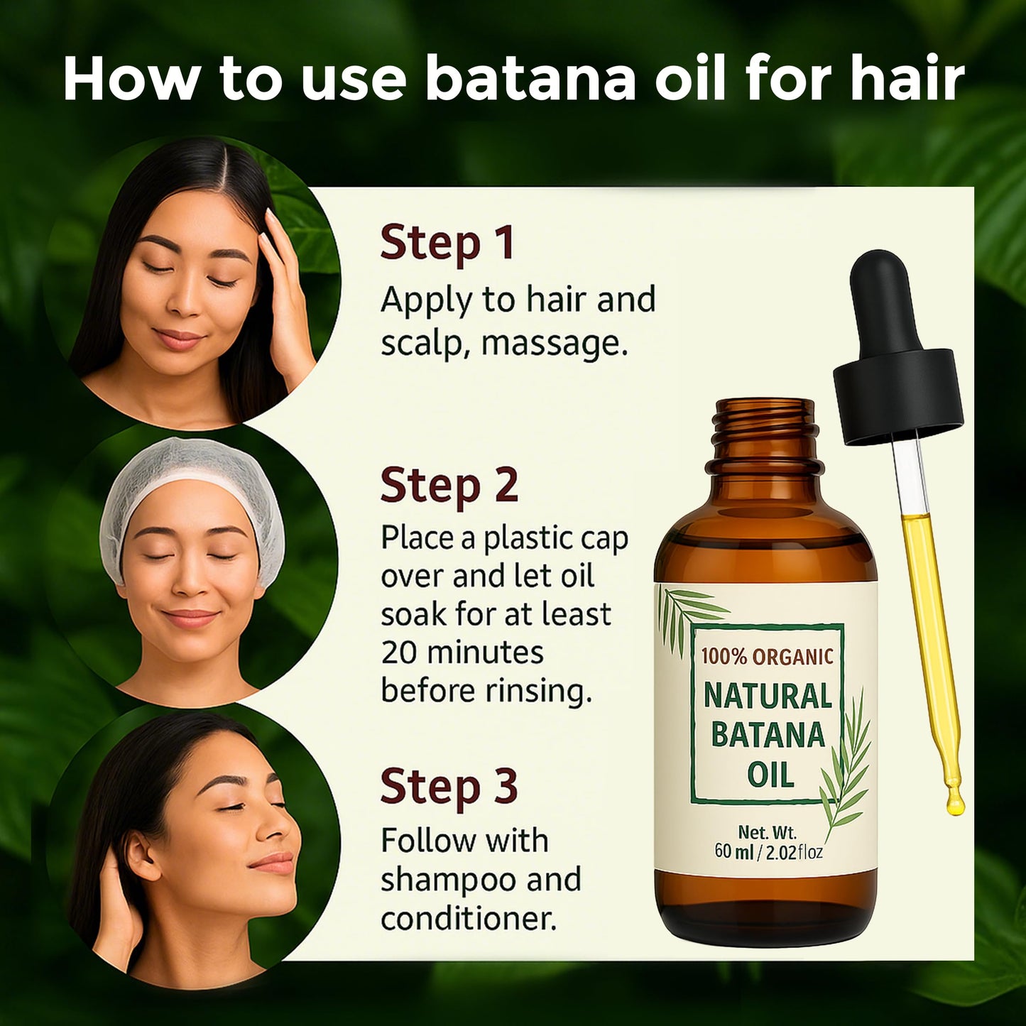 Raw Batana Oil for Hair Growth - Dr. Sebi Organic Botana Natural Hair Growth Oil- Scalp Treatment for Strengthening, Thickening,