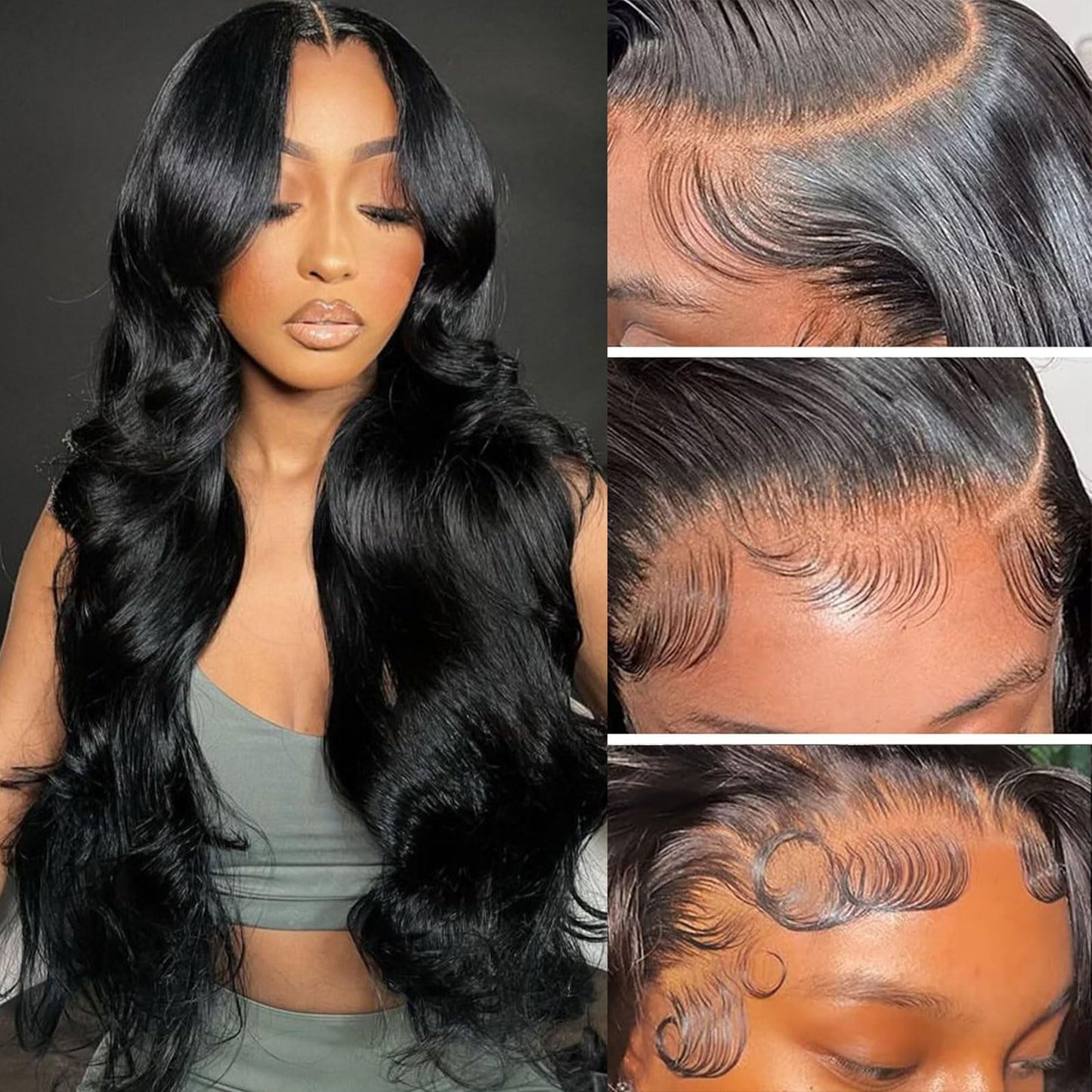 HD Lace Frontal 13x6 Transparent Ear to Ear 20 Inch Body Wave Frontal Human Hair 100% Unprocessed Virgin Lace Closure Human Hair
