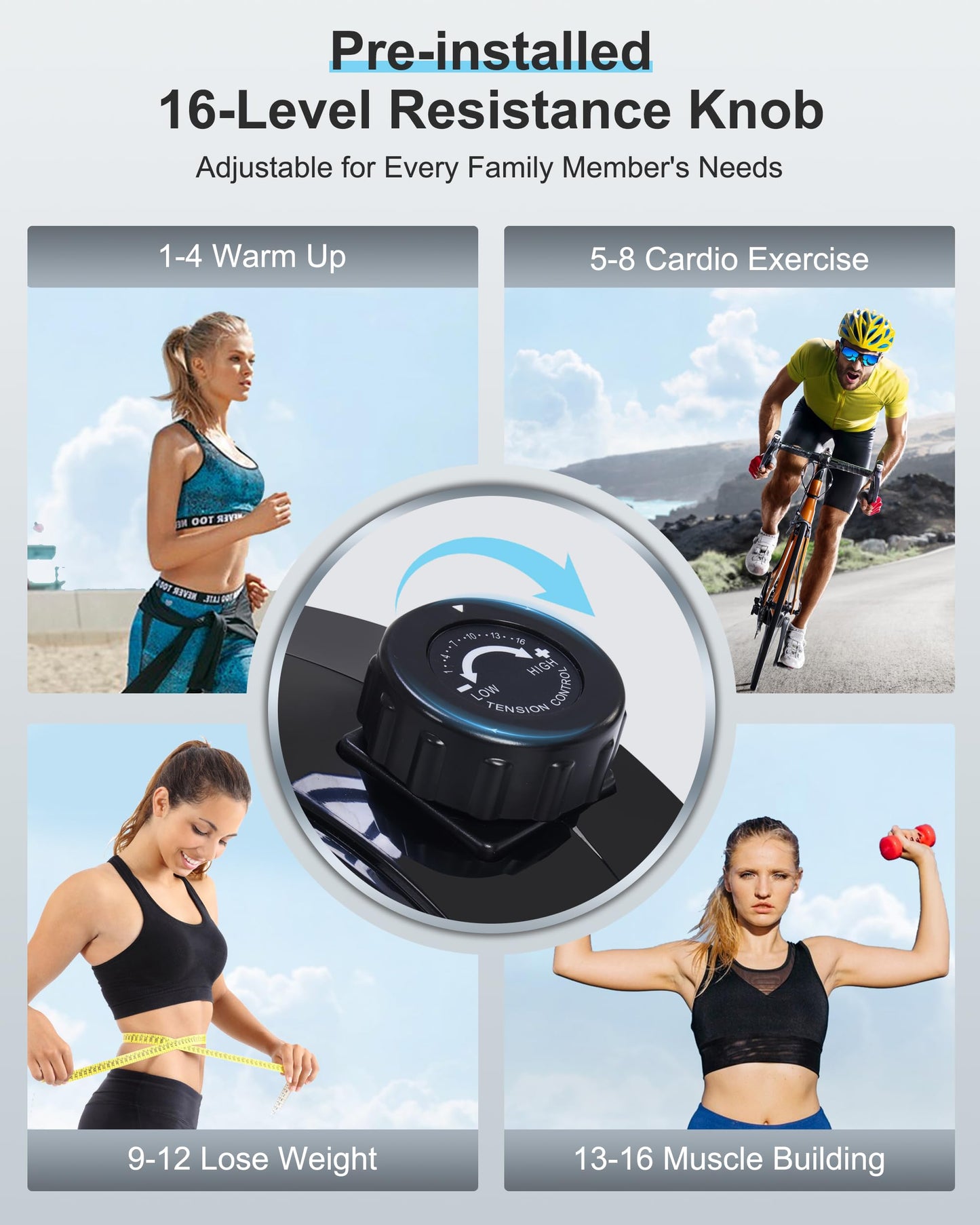 Kawnina Recumbent Exercise Bike, Recumbent Bike for Home with Smart Workout APP - Recumbent Bikes with Ergonomic Backrest and Comfort Seat, 420LBS Weight Capacity, Larger Backlit Display