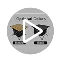 Audoyon Foldable Camping Side Table, Ultralight Small Beach Aluminum, Portable Outdoor Table with Carry Bag and Storage fo...
