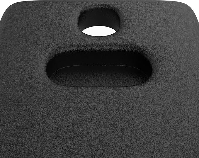 pouseayar Metal Frame Wide Stationary Massage Table for Treatment Table Physical Therapy Table Spa Facial Bed, PU Leather 31.5'' Wide 75'' Long Heavy Duty Professional Stationary Massage Bed - Black