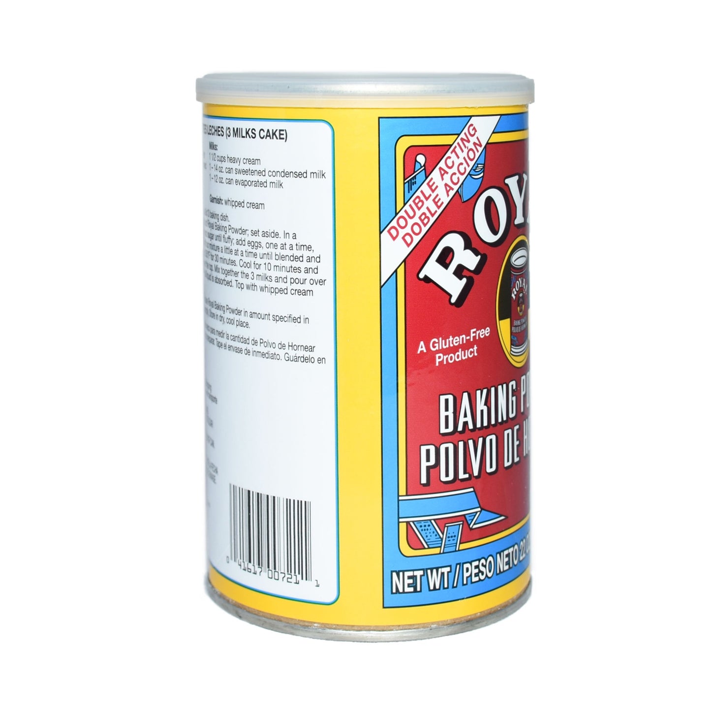 Royal Baking Powder, - Gluten Free, Vegan, Vegetarian, Double Acting Baking Powder in a Resealable Can with Easy Measure Lid, Kosher, Halal