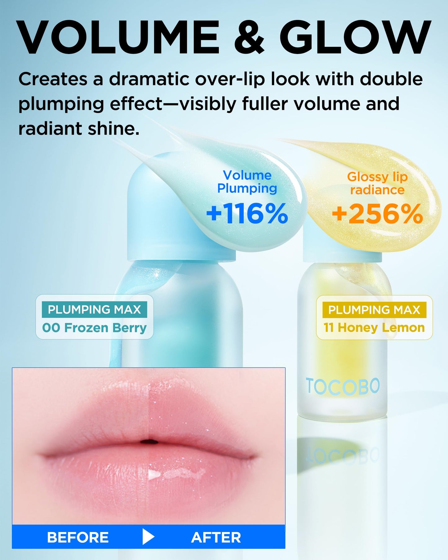 TOCOBO Juicy Berry Plumping Lip Oil 03 Black Cherry - Korean Vegan Hydrating Lip Oil with Plant Oils for High Shine Gloss - Non