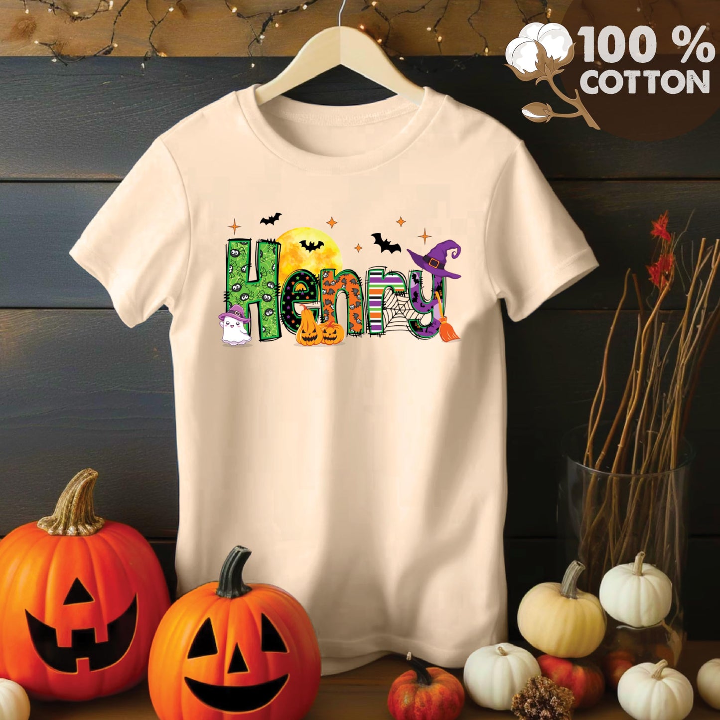Halloween Custom Name Little Pumpkin Witch Youth Costume Shirt, Spooky Ghost Tee
