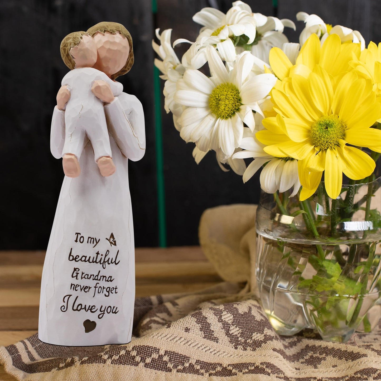 AcowSpt Grandma Gifts, Grandma Birthday Gifts, Gifts for Grandma, First Time Grandma Gifts, Grandmother Gifts for Christmas, Grandma Gifts for Christmas, Sculpted Hand-Painted Figurine